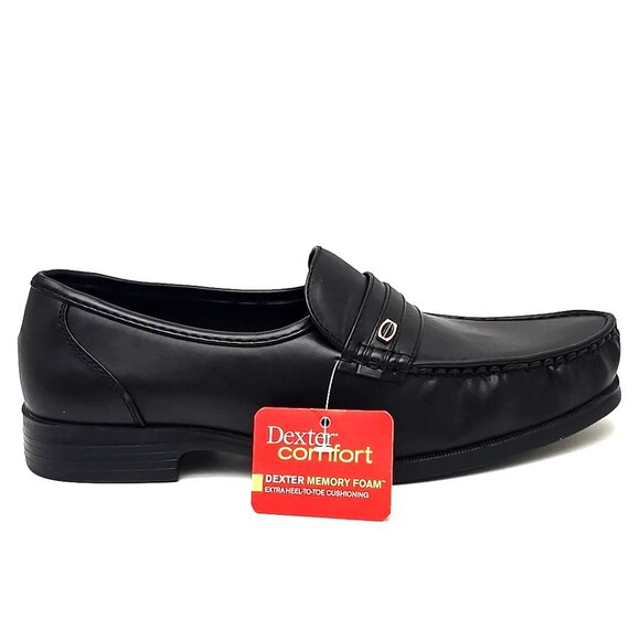 Dexter Comfort Black Memory Foam Faux Leather Formal Loafers Men's Size 9.5 - Picture 8 of 12